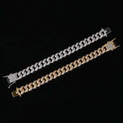 Iced Out Cuban Link Bracelet 【GOLD】