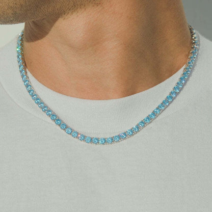 Luxury Tennis Necklace 【4mm / BLUE】