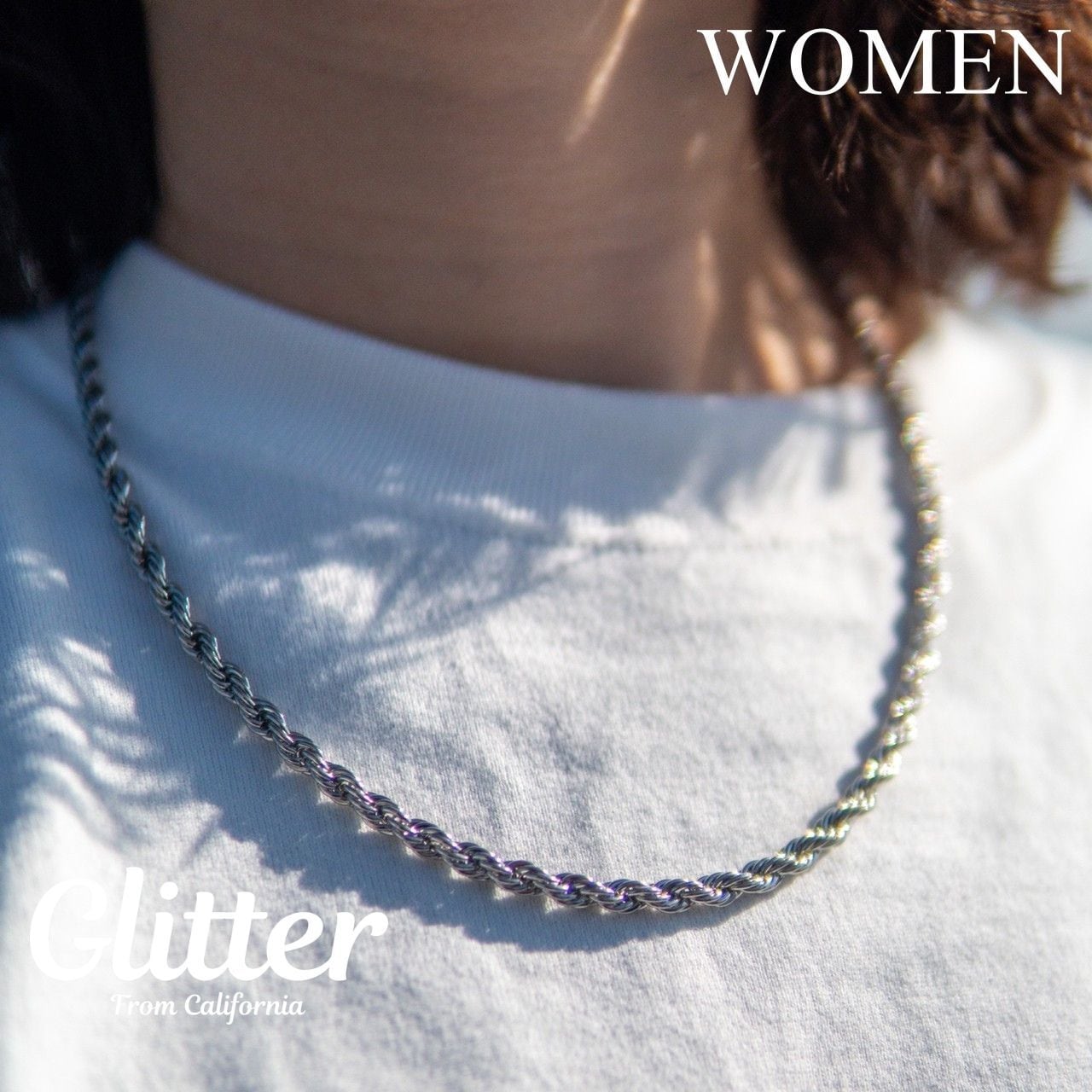 Diamond Cut Rope Chain 【5mm/SILVER】