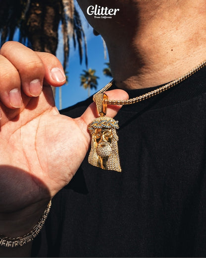 s925 Iced Out Jesus Pendant