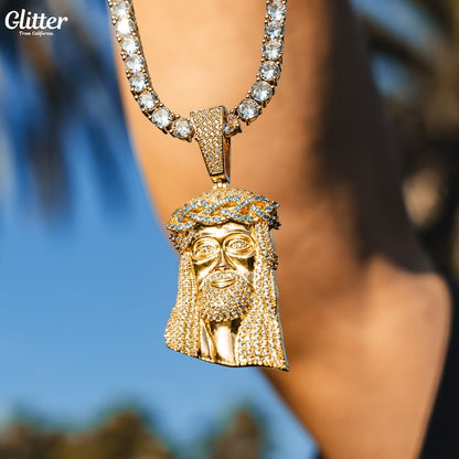 s925 Iced Out Jesus Pendant