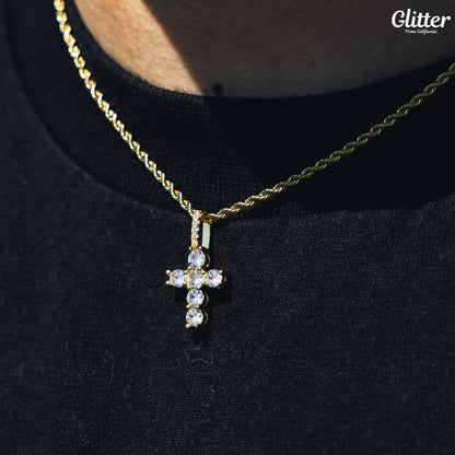 s925 Micro Diamond Cross Pendant【Gold / Silver】