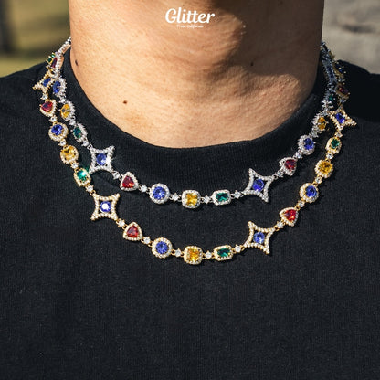 s925 Colored Gemstone Necklace