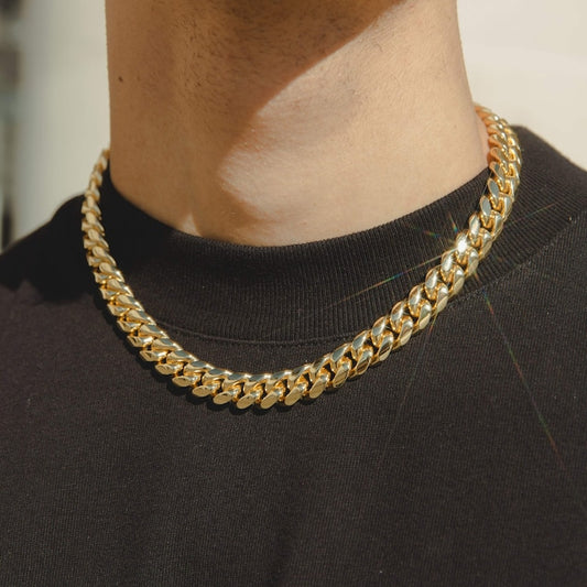 s925 12mm Miami Chain Necklace