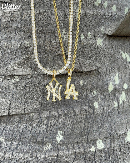 s925 Iced Out LA Pendant