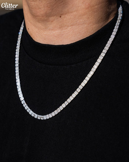 s925 Baguette Tennis Chain Necklace