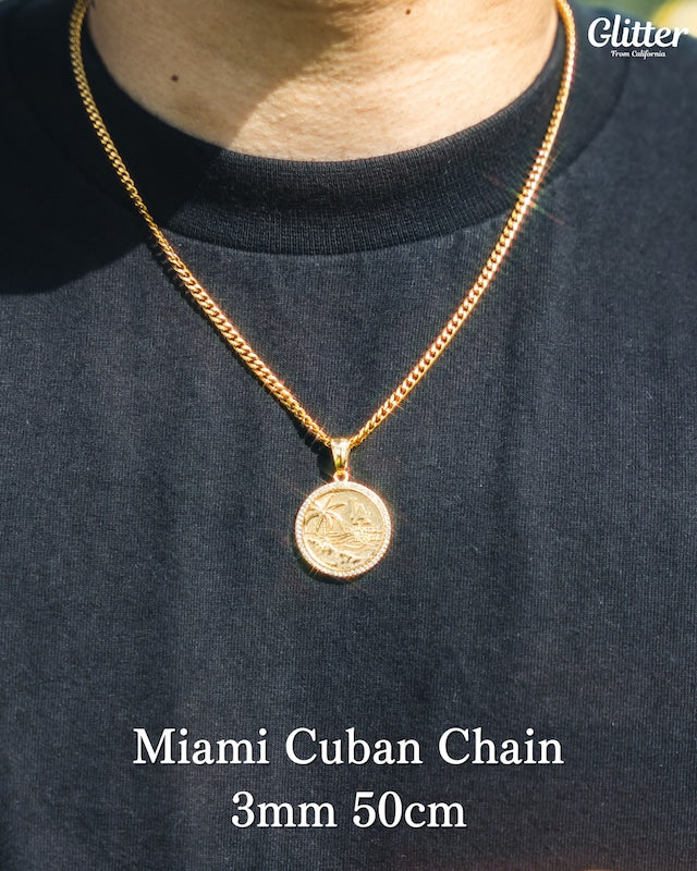 s925 Iced Malibu Coin Pendant