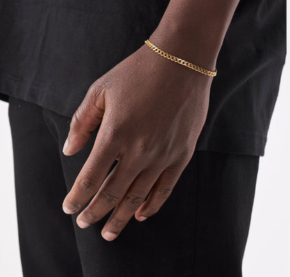 s925 Miami Chain Link Bracelet 【3mm】