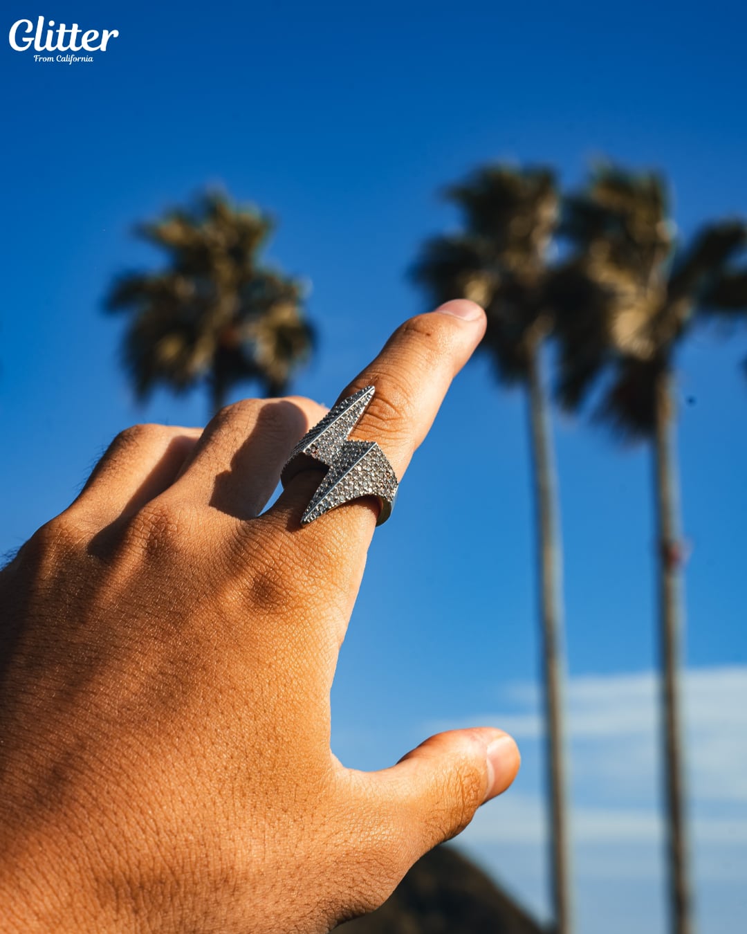 Iced Out Lightning Ring 【SILVER】