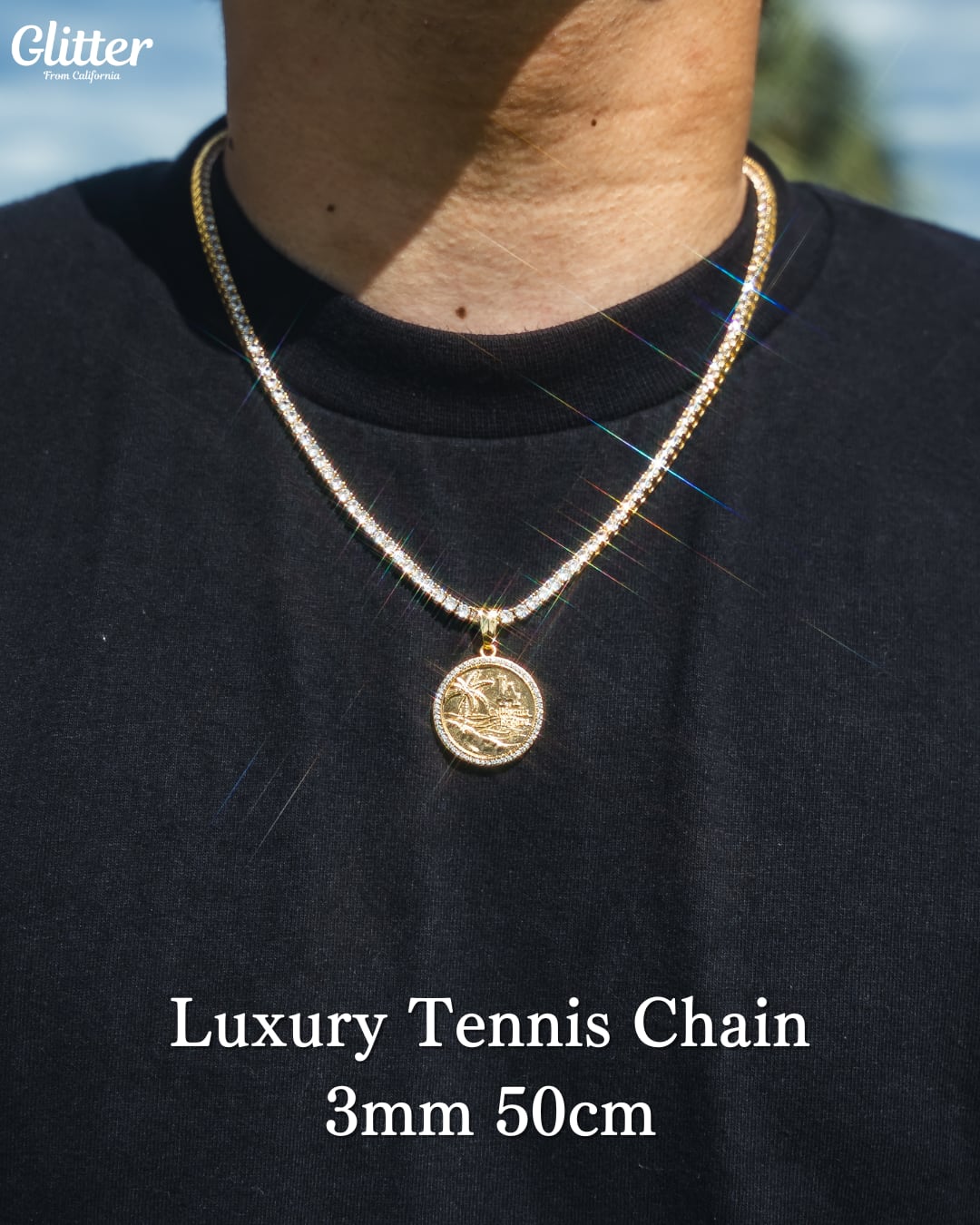 Iced Malibu Coin Pendant