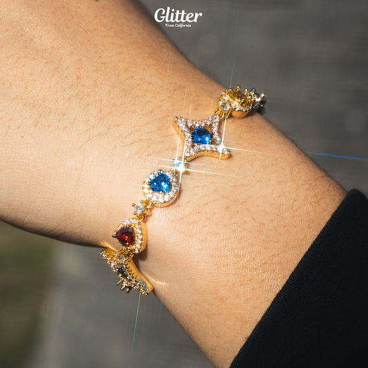 s925 Colored Gemstone Bracelet