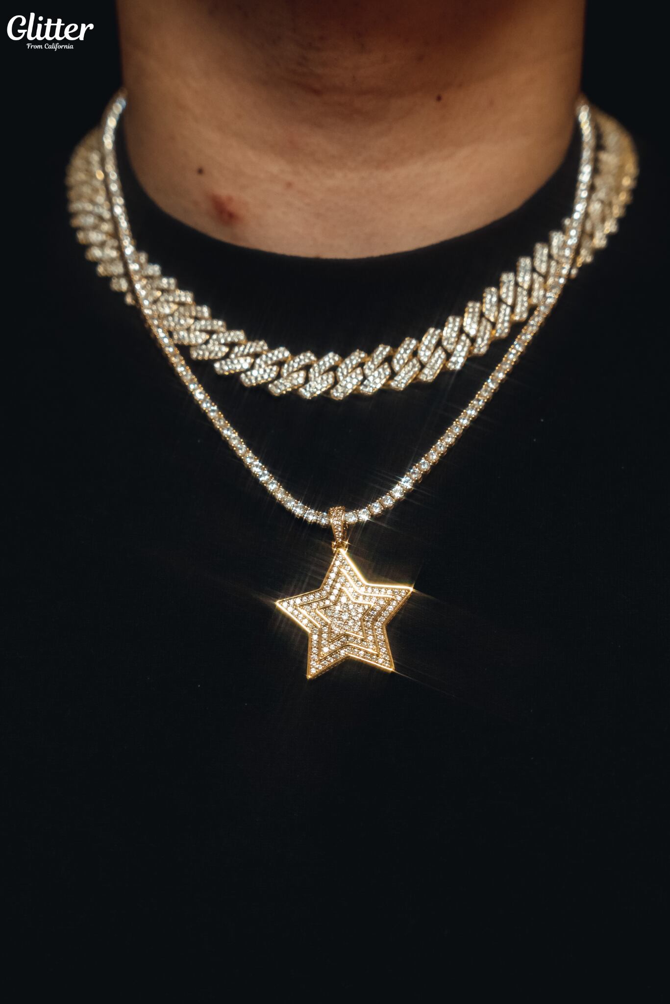 Iced Out Star Necklace