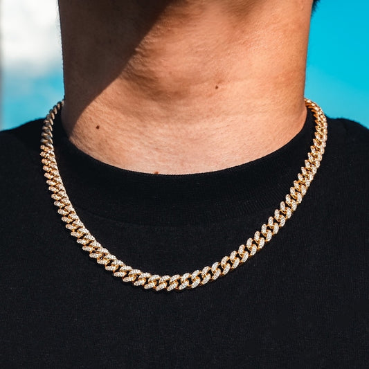s925 Iced Out Cuban Chain 【8.5mm】