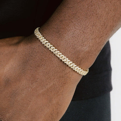 s925 Iced Out Prong Chain Bracelet 【5mm】
