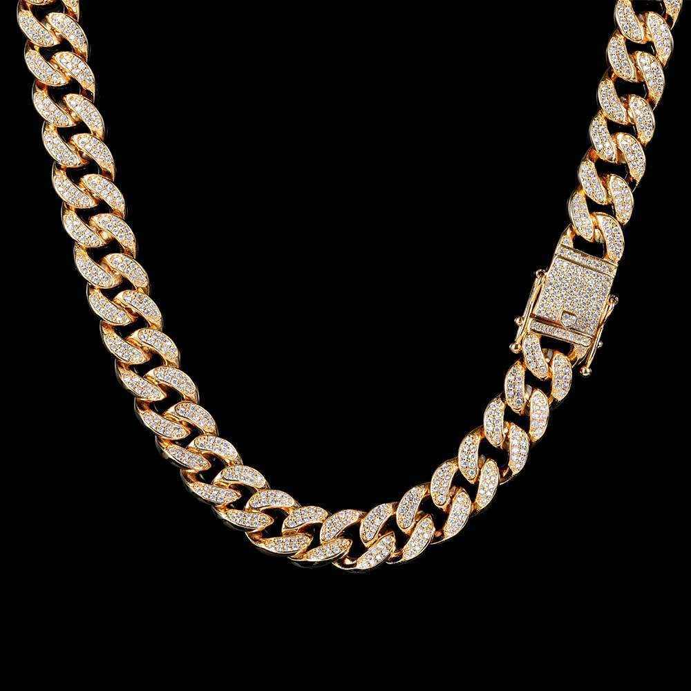 s925 Iced Out Cuban Link Necklace 【12mm】