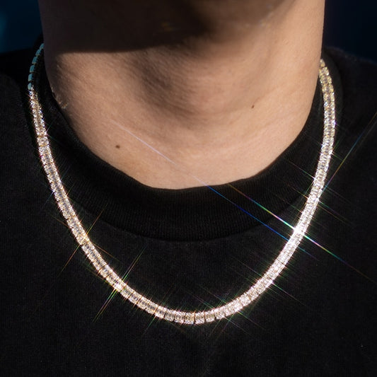s925 Baguette Tennis Chain Necklace