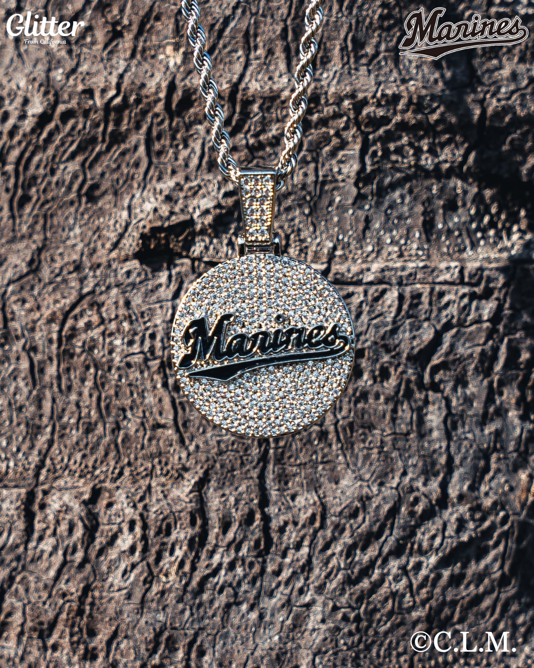 Iced Out Marines Pendant 【千葉ロッテマリーンズ】