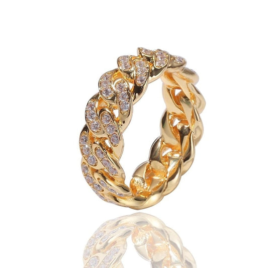 10K Iced Out Miami Ring 【10mm】