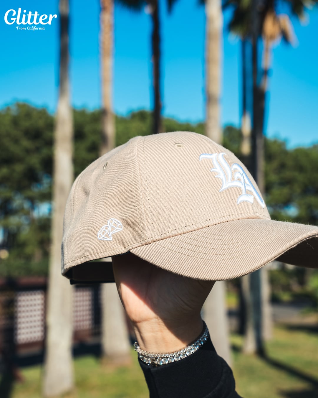 LA Logo Trucker HAT【BEIGE】