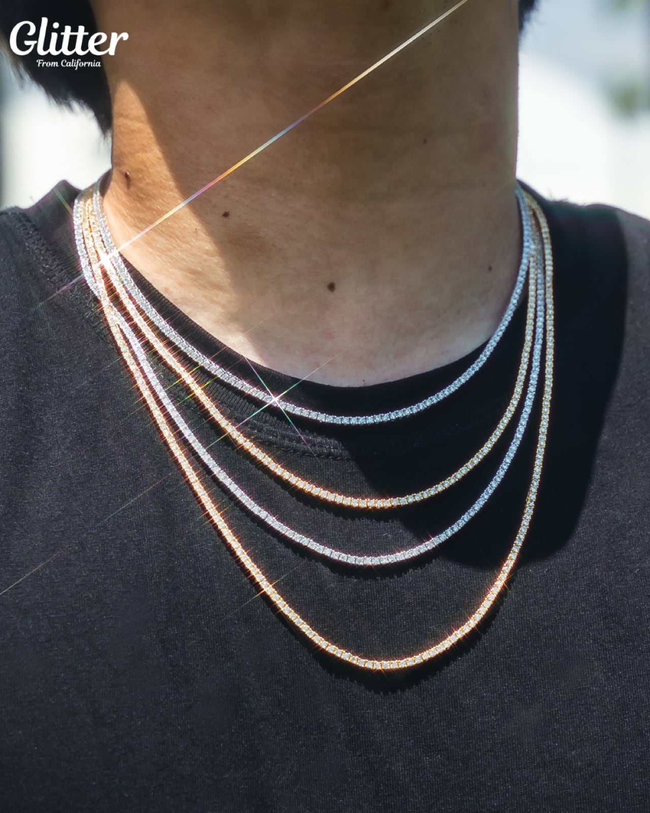 Luxury Tennis Necklace [2mm] – Glitter