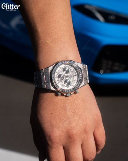 Iced Dial California Watch 【SILVER】