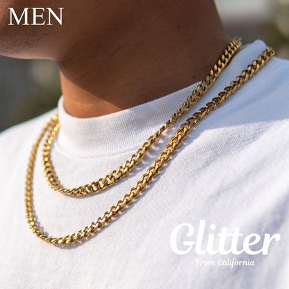 Miami Chain Link Necklace 【7mm/GOLD】