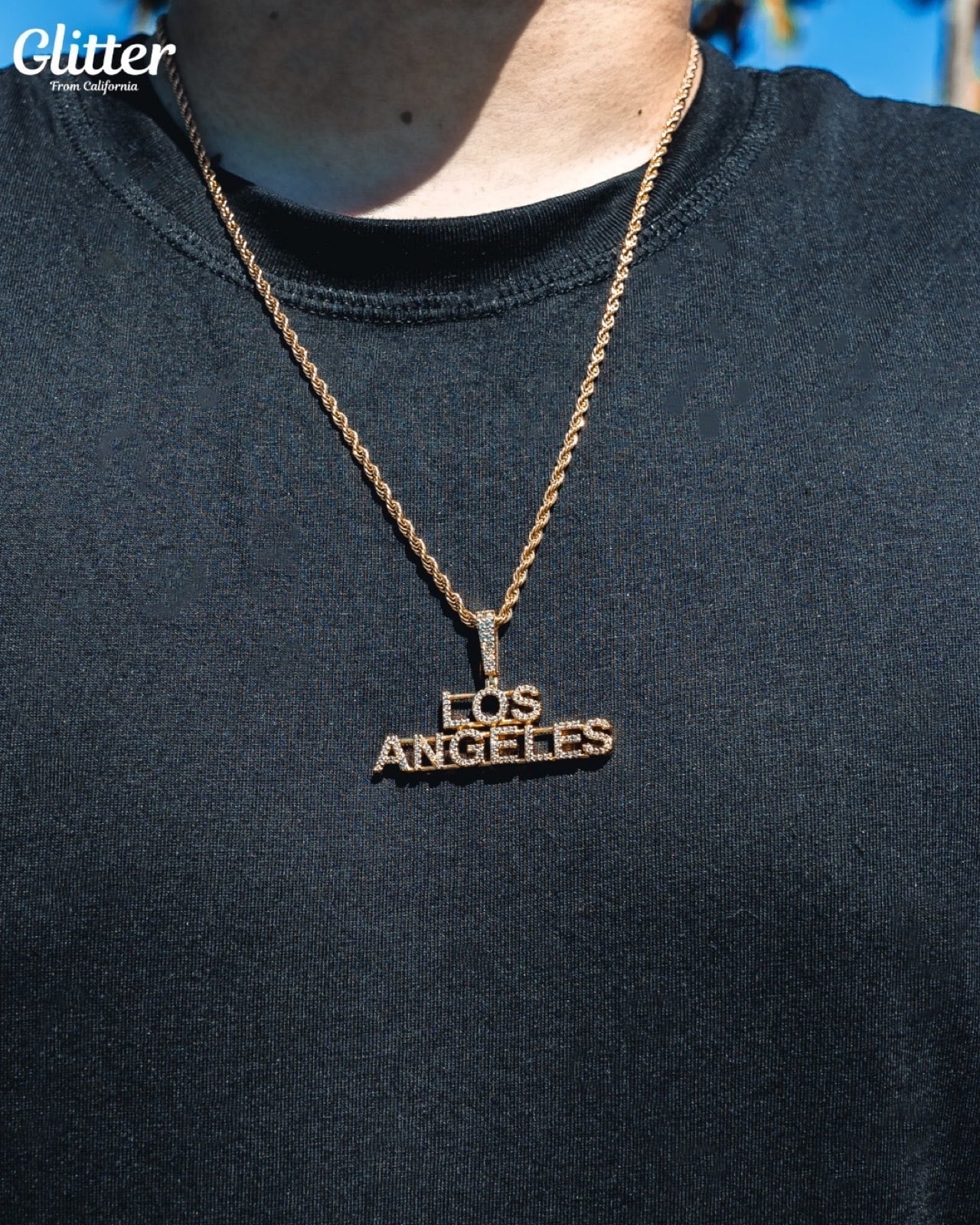 Iced Out Los Angeles Logo Pendant 【GOLD/SILVER】