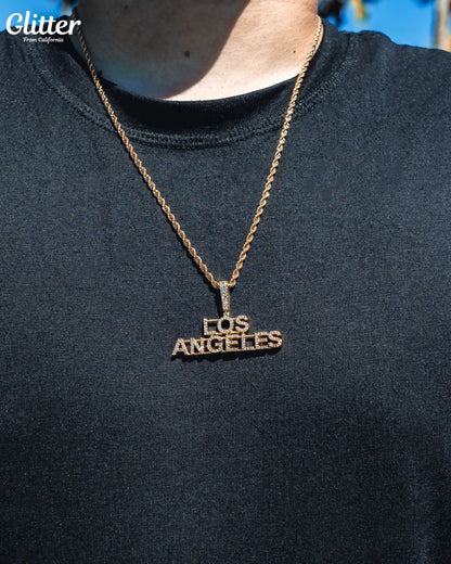 Iced Out Los Angeles Logo Pendant 【GOLD/SILVER】