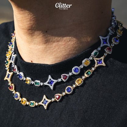 s925 Colored Gemstone Necklace
