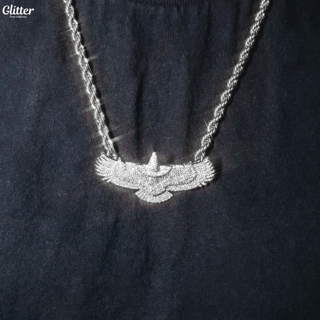 Iced Out Indian Eagle Pendant