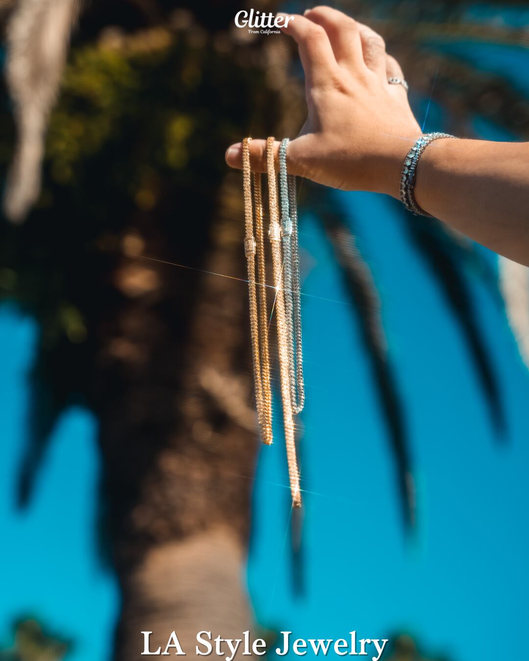 Iced Out Prong Chain 【5mm】 – Glitter