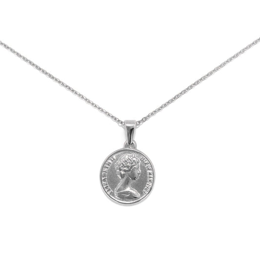 316L Coin Necklace 【SILVER】