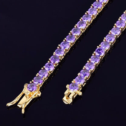 Luxury Tennis Necklace 【4mm / PURPLE】