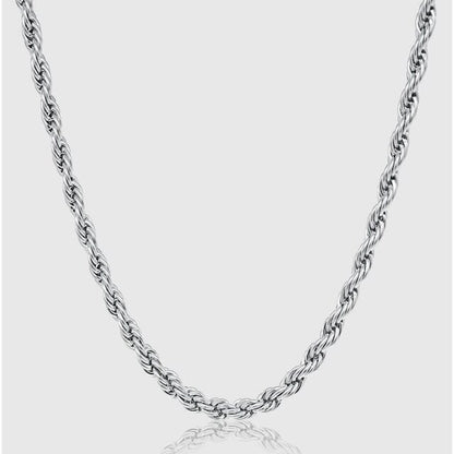 s925 Diamond Cut Rope Chain 【5mm】