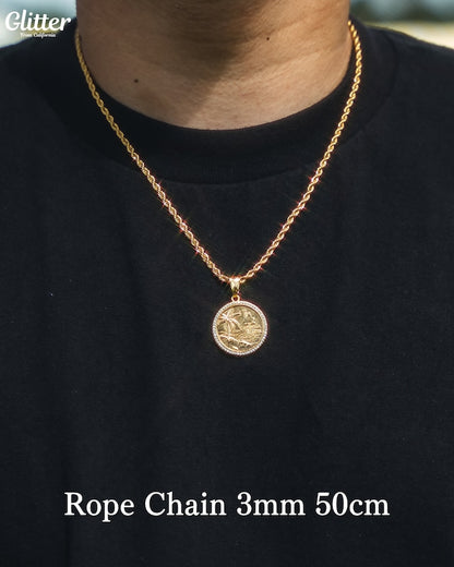 s925 Iced Malibu Coin Pendant