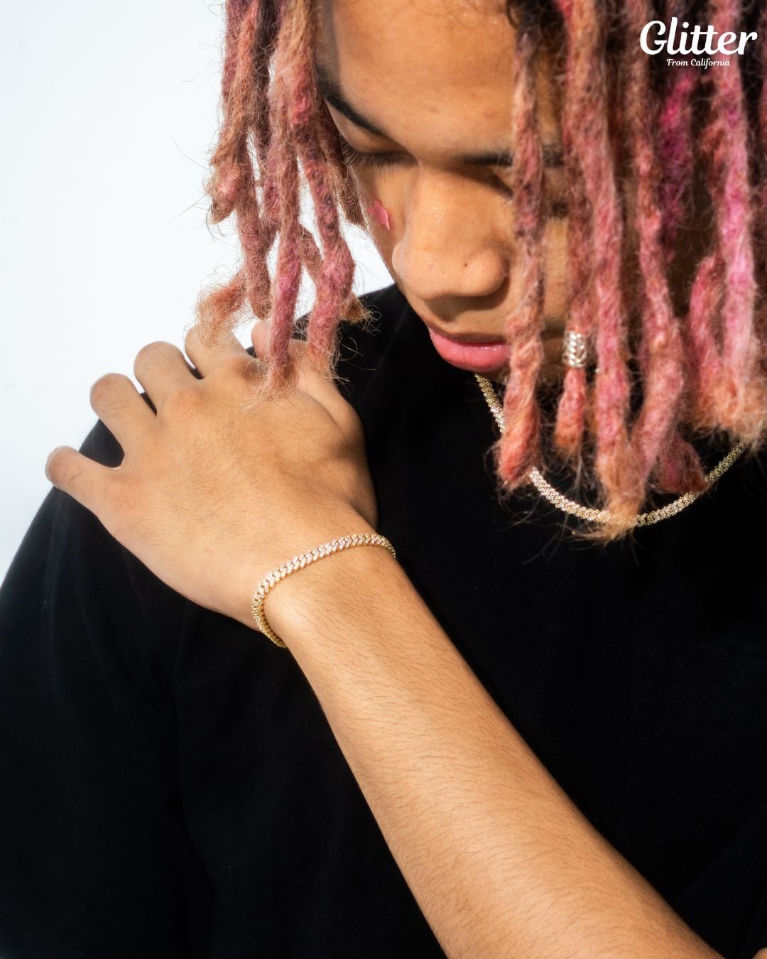 Iced Out Prong Cuban Chain Set 【5mm】