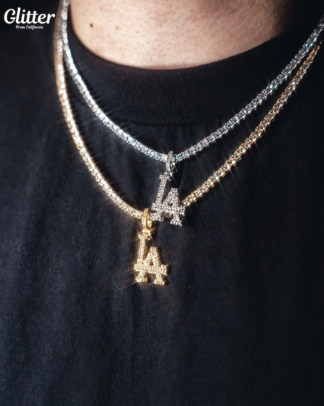 s925 Iced Out LA Pendant